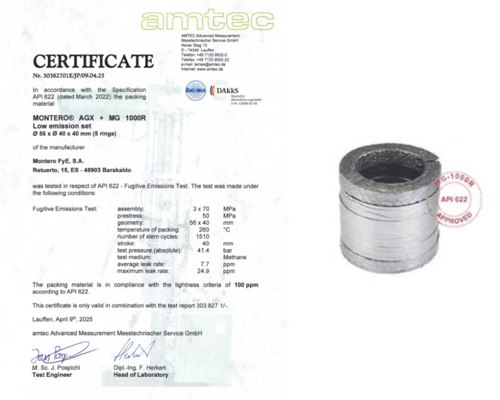 MONTERO FYE Obtiene El Certificado API 622